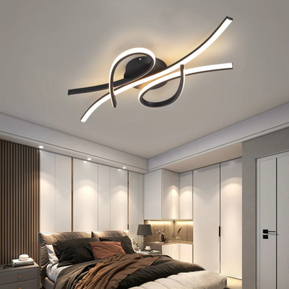 Plafondlamp Modern LED met Golvend Design en Dimfunctie