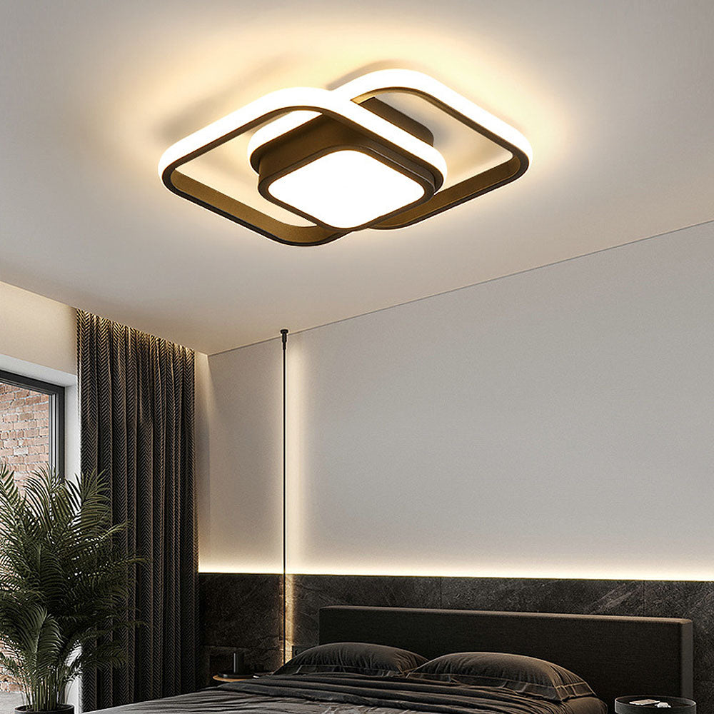 Plafondlamp Modern met Dubbele Ring en Geïntegreerde LED