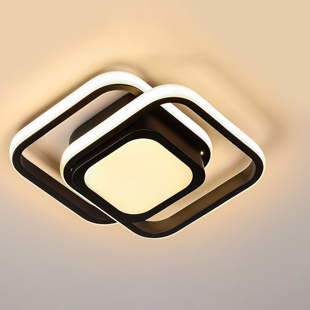 Plafondlamp Modern met Dubbele Ring en Geïntegreerde LED
