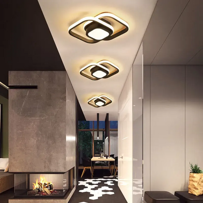 Plafondlamp Modern met Dubbele Ring en Geïntegreerde LED
