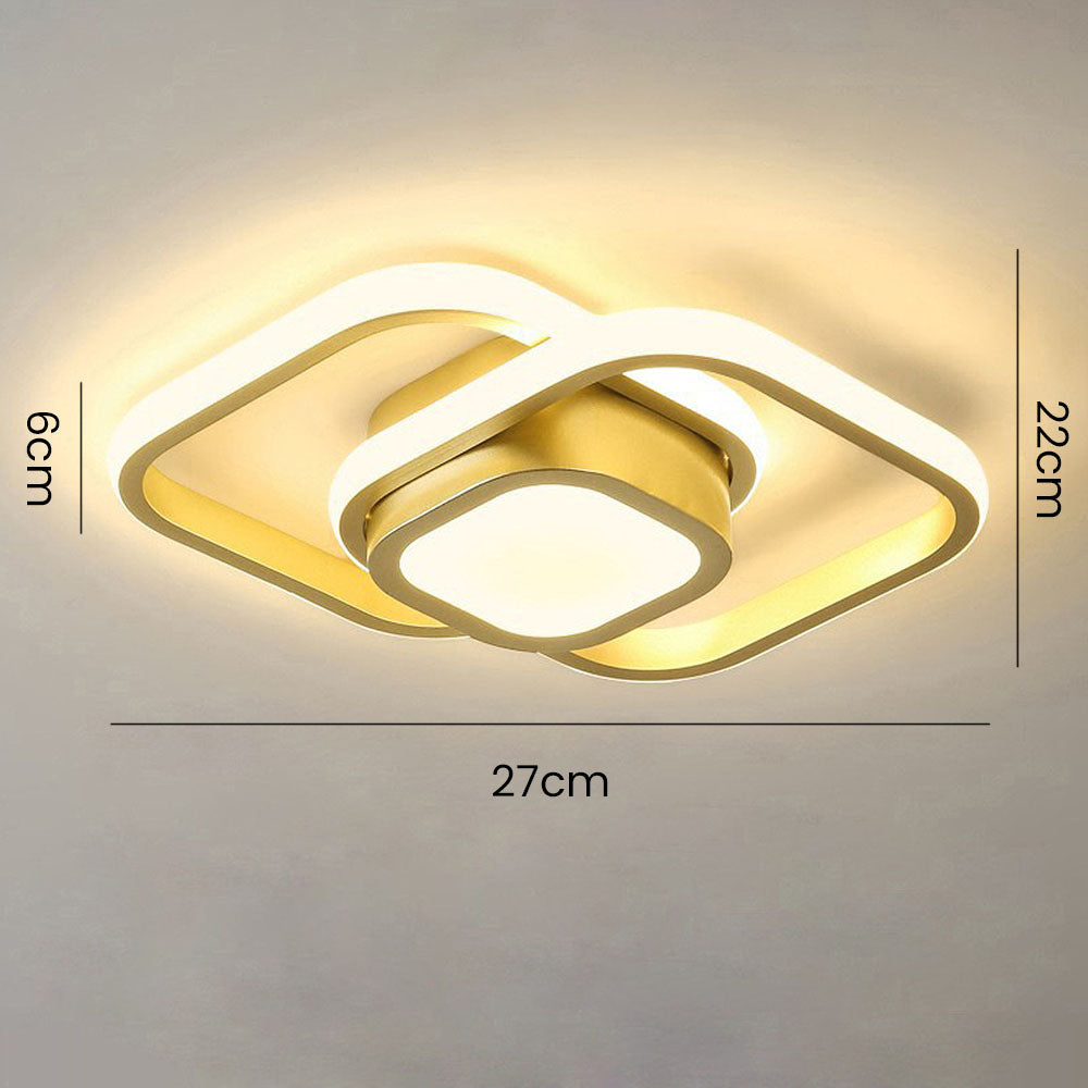 Plafondlamp Modern met Dubbele Ring en Geïntegreerde LED