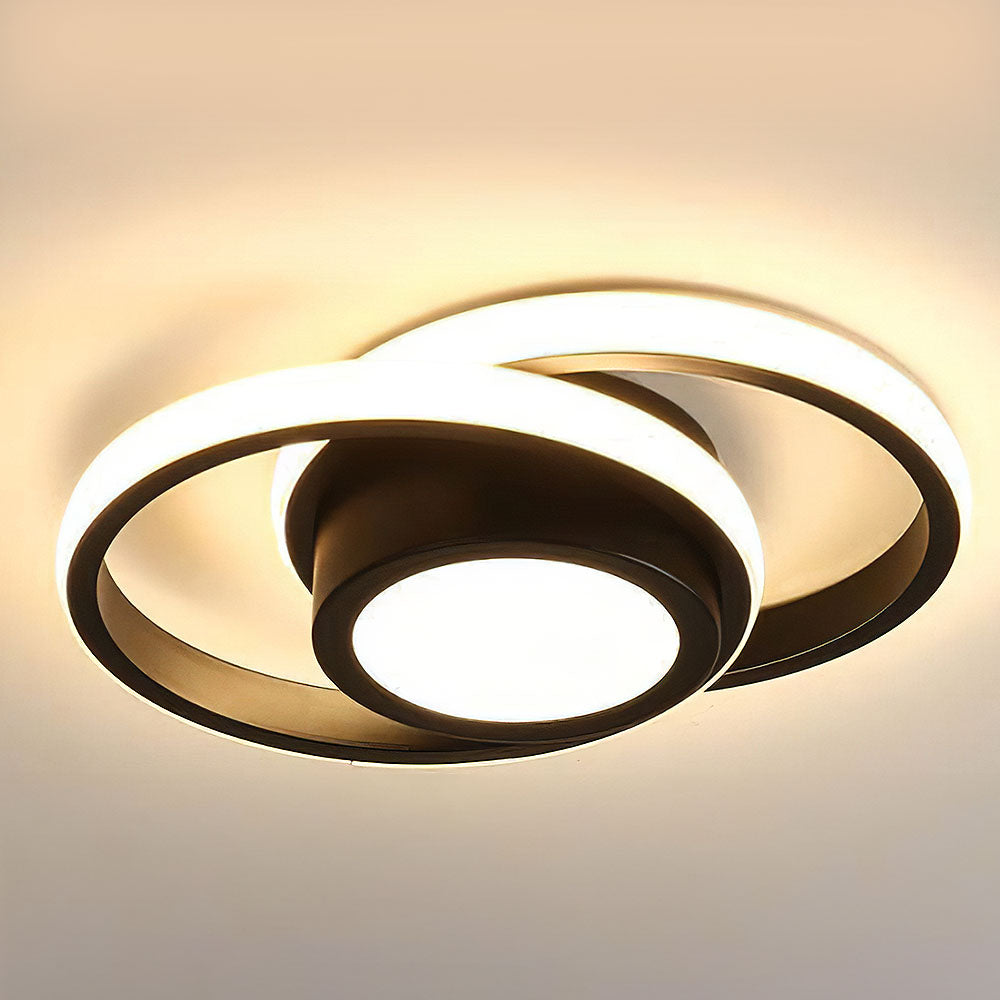 Plafondlamp Modern met Dubbele Ring en Geïntegreerde LED