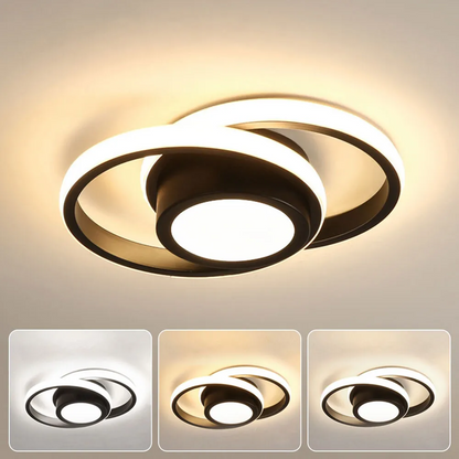 Plafondlamp Modern met Dubbele Ring en Geïntegreerde LED