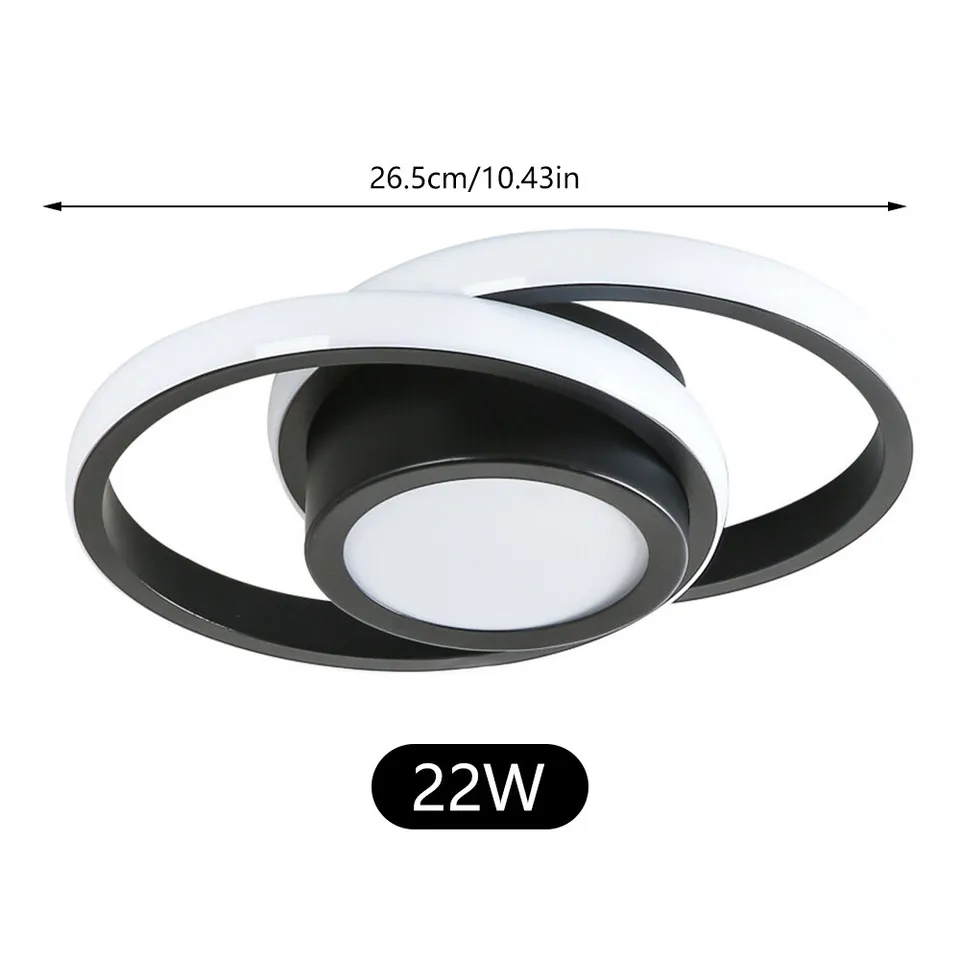 Plafondlamp Modern met Dubbele Ring en Geïntegreerde LED