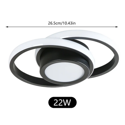 Plafondlamp Modern met Dubbele Ring en Geïntegreerde LED