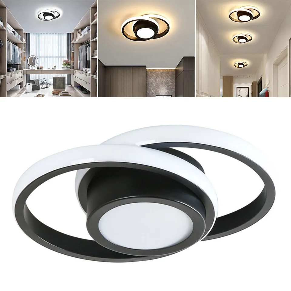 Plafondlamp Modern met Dubbele Ring en Geïntegreerde LED