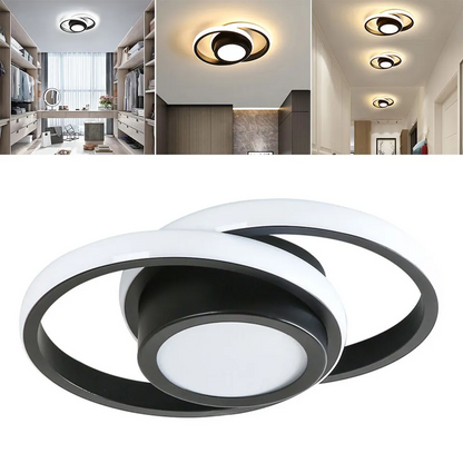 Plafondlamp Modern met Dubbele Ring en Geïntegreerde LED