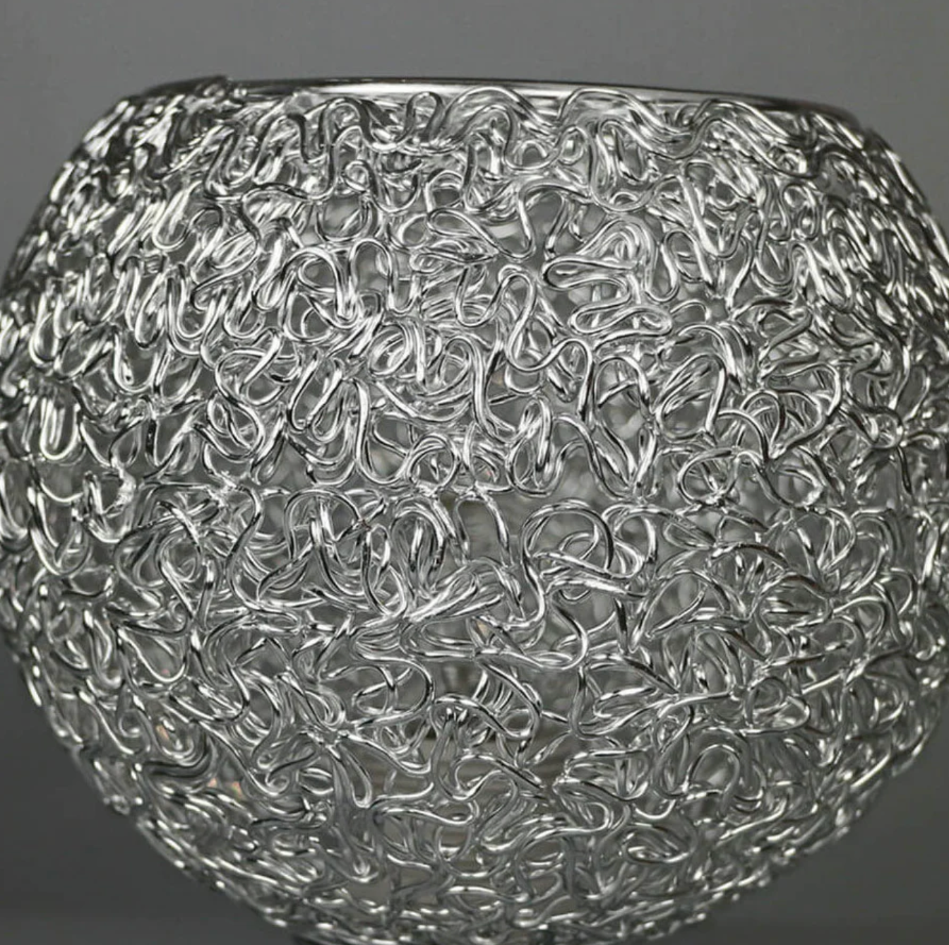 Plafondlamp Modern met Gevlochten Bol Kap en Semi-Inbouw Montage