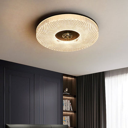 Plafondlamp Modern met Kristalglas Kap en Ronde Vorm