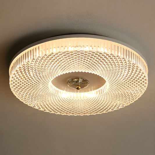 Plafondlamp Modern met Kristalglas Kap en Ronde Vorm