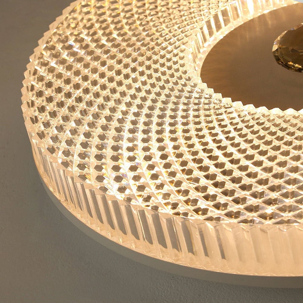 Plafondlamp Modern met Kristalglas Kap en Ronde Vorm