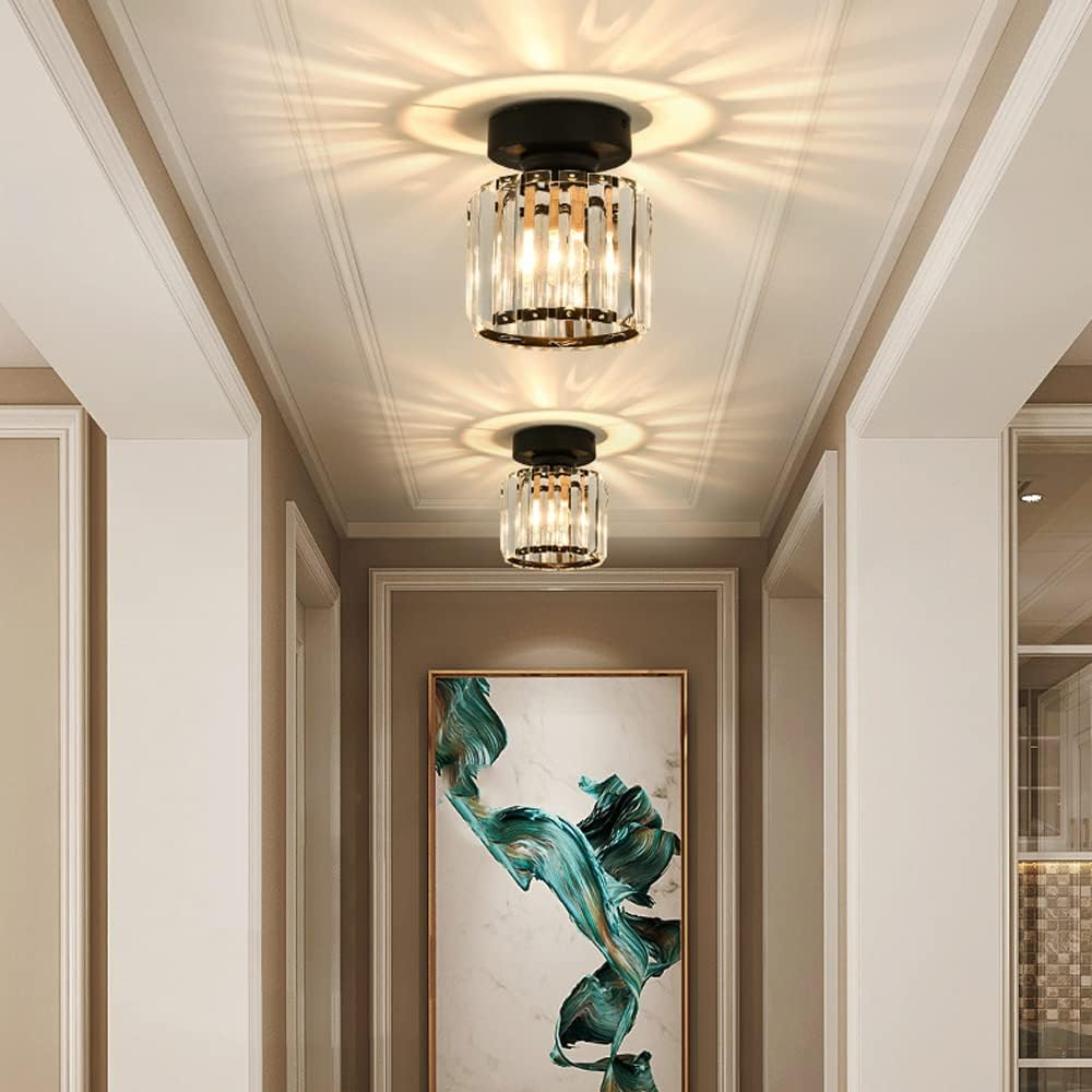 Plafondlamp Modern met Kristallen Kap en Decoratieve Lichtpatronen