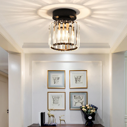 Plafondlamp Modern met Kristallen Kap en Decoratieve Lichtpatronen