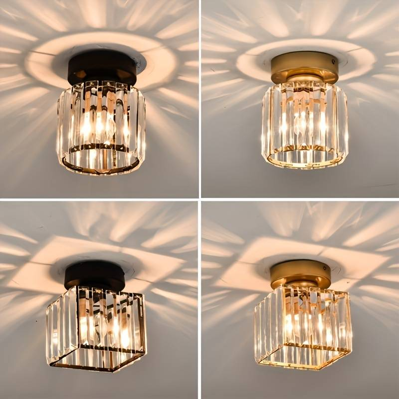 Plafondlamp Modern met Kristallen Kap en Decoratieve Lichtpatronen