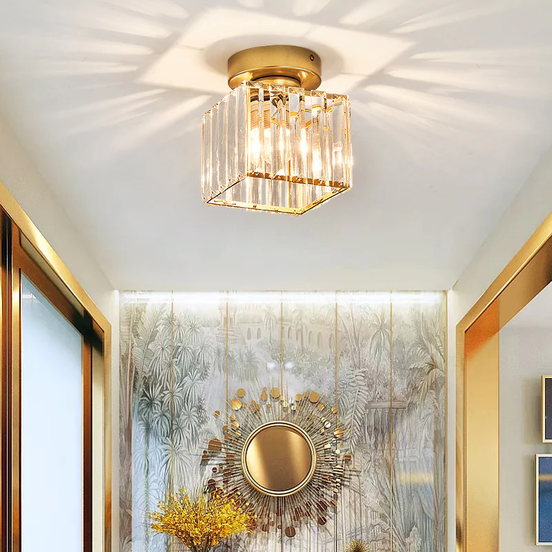 Plafondlamp Modern met Kristallen Kap en Decoratieve Lichtpatronen