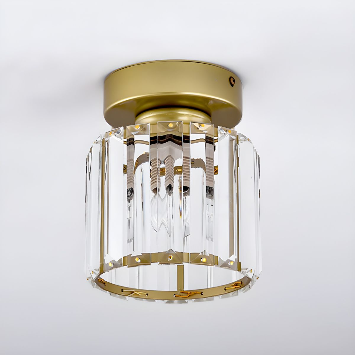 Plafondlamp Modern met Kristallen Kap en Decoratieve Lichtpatronen
