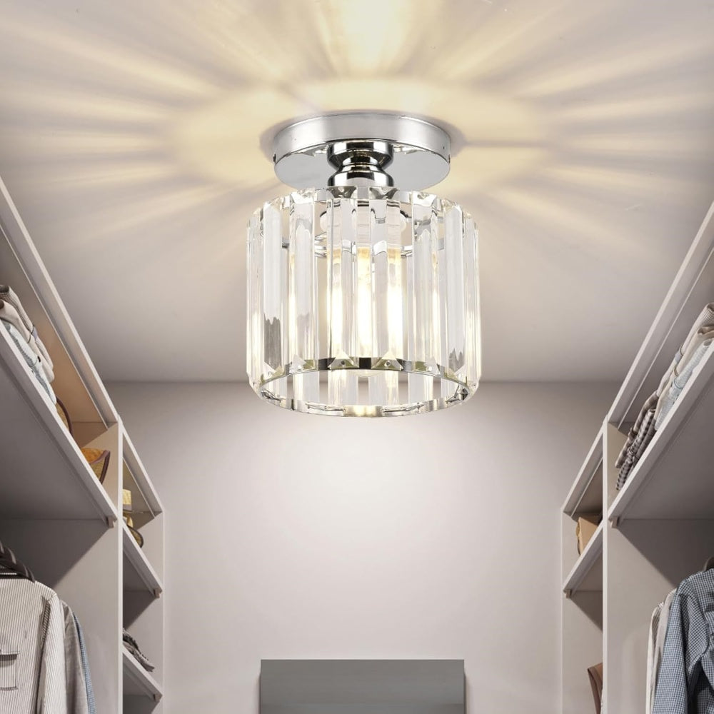 Plafondlamp Modern met Kristallen Kap en Decoratieve Lichtpatronen