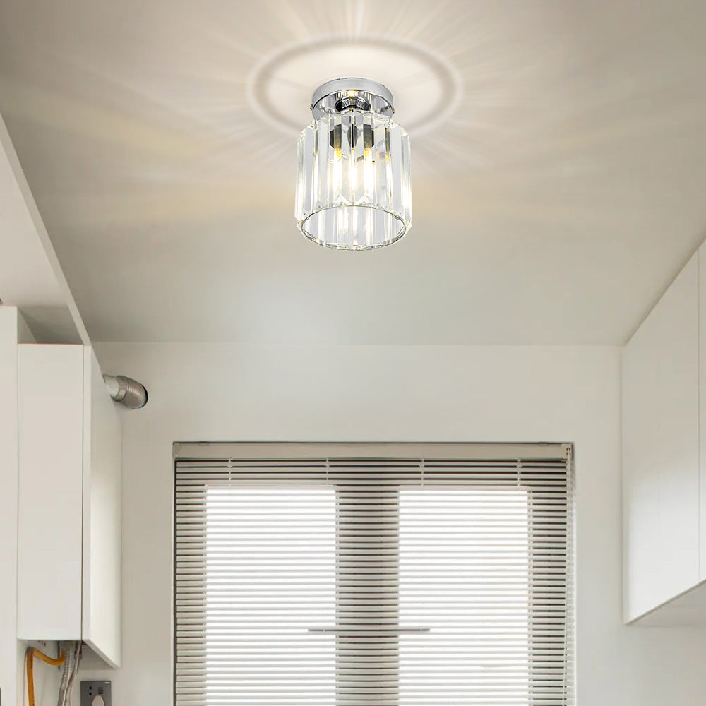 Plafondlamp Modern met Kristallen Kap en Decoratieve Lichtpatronen