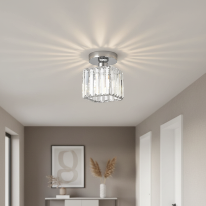 Plafondlamp Modern met Kristallen Kap en Decoratieve Lichtpatronen
