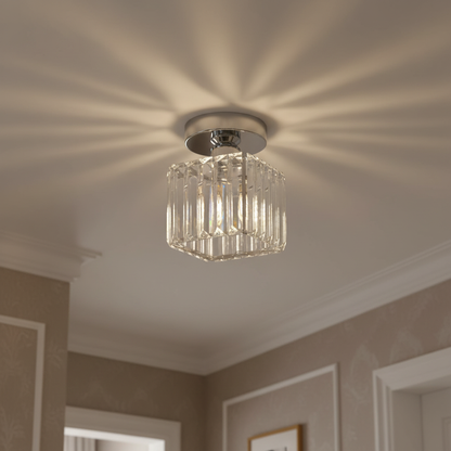 Plafondlamp Modern met Kristallen Kap en Decoratieve Lichtpatronen