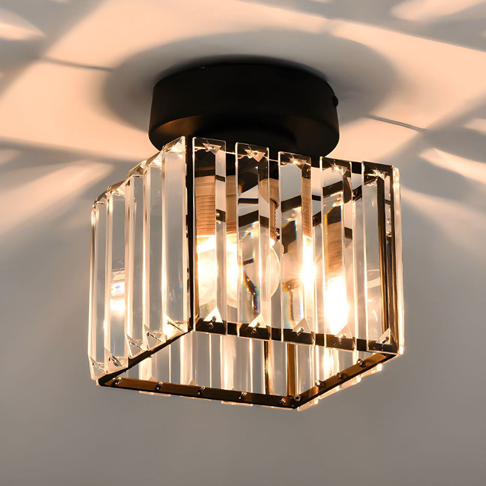 Plafondlamp Modern met Kristallen Kap en Decoratieve Lichtpatronen