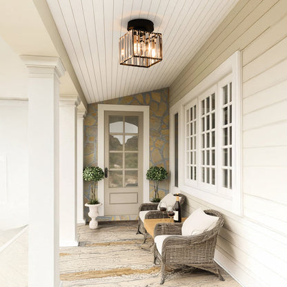 Plafondlamp Modern met Kristallen Kap en Decoratieve Lichtpatronen