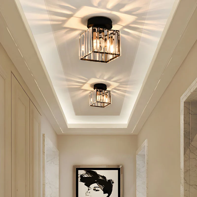 Plafondlamp Modern met Kristallen Kap en E27 Fitting
