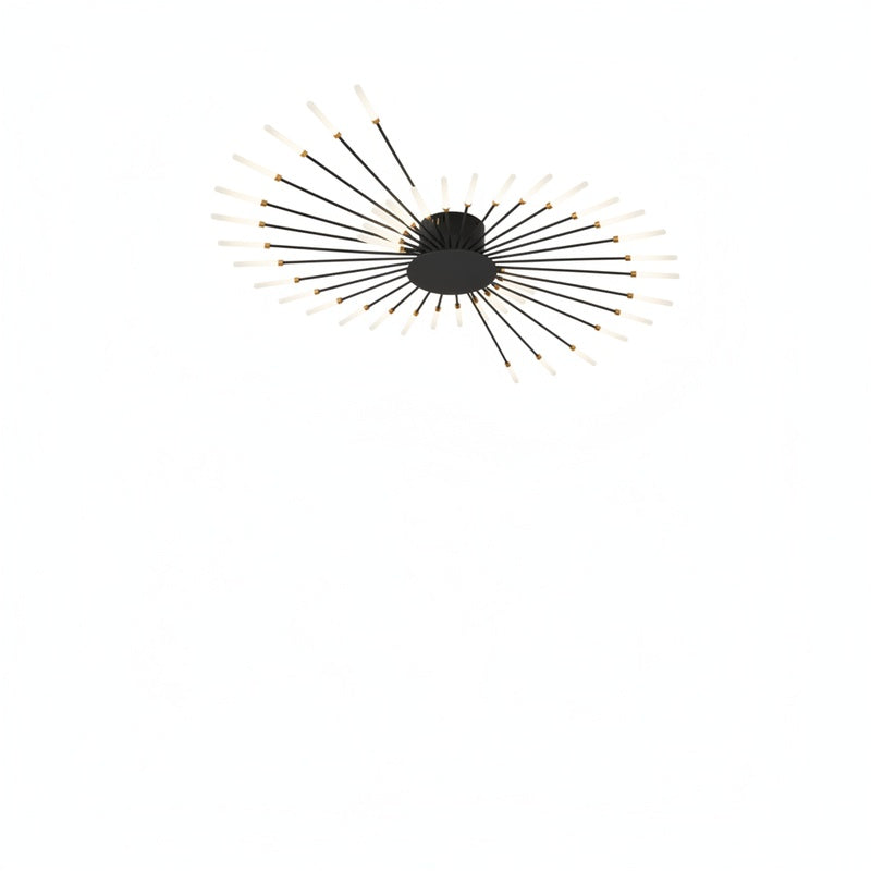 Plafondlamp Modern met LED Vuurwerk Design en Geïntegreerde Spots