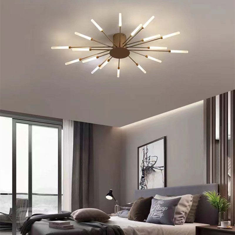 Plafondlamp Modern met LED Vuurwerk Design en Geïntegreerde Spots