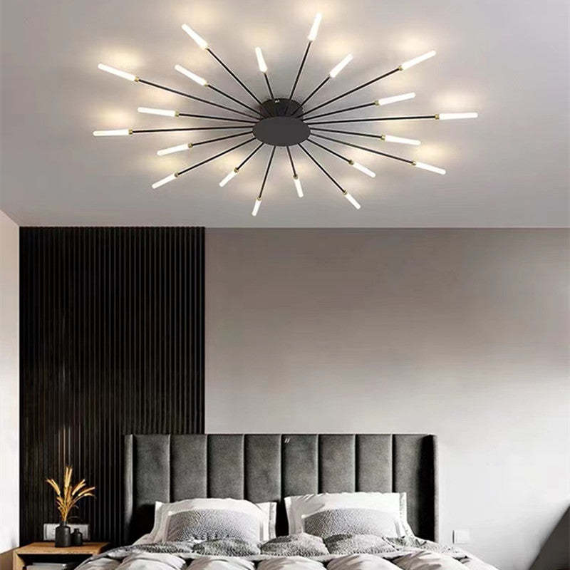 Plafondlamp Modern met LED Vuurwerk Design en Geïntegreerde Spots