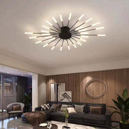Plafondlamp Modern met LED Vuurwerk Design en Geïntegreerde Spots