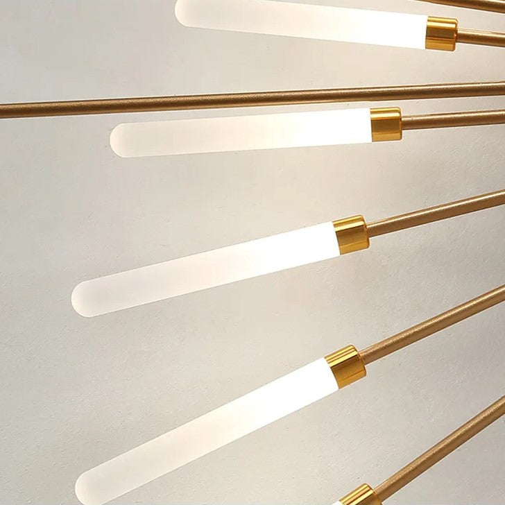 Plafondlamp Modern met LED Vuurwerk Design en Geïntegreerde Spots