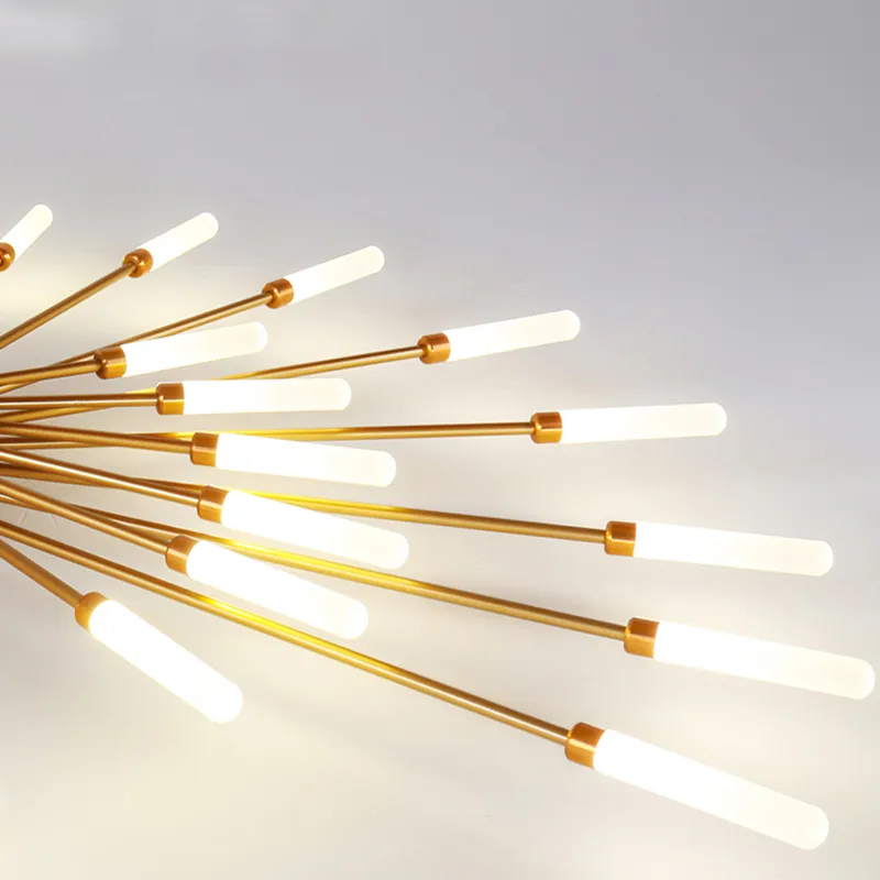 Plafondlamp Modern met LED Vuurwerk Design en Geïntegreerde Spots
