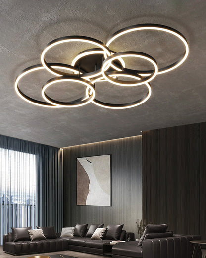 Plafondlamp Modern met Meerdere Ringen en Geïntegreerde LED Dimbaar