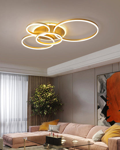 Plafondlamp Modern met Meerdere Ringen en Geïntegreerde LED Dimbaar