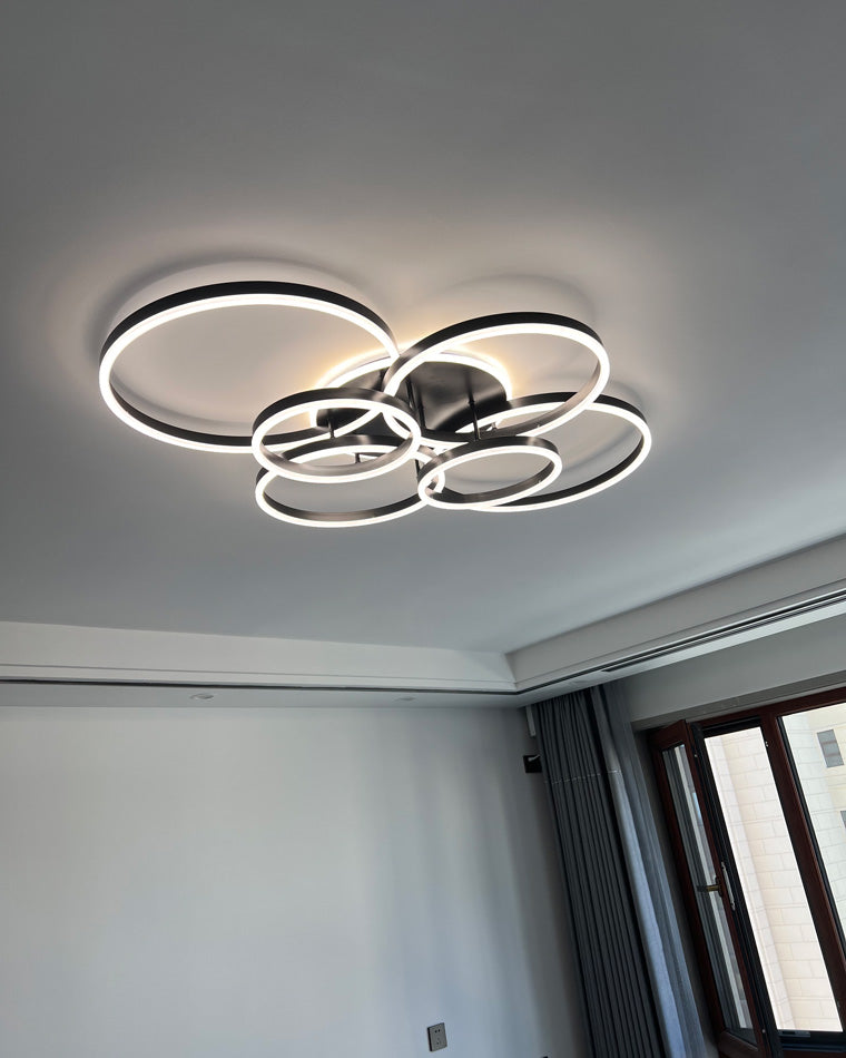 Plafondlamp Modern met Meerdere Ringen en Geïntegreerde LED Dimbaar