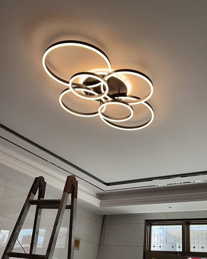 Plafondlamp Modern met Meerdere Ringen en Geïntegreerde LED Dimbaar