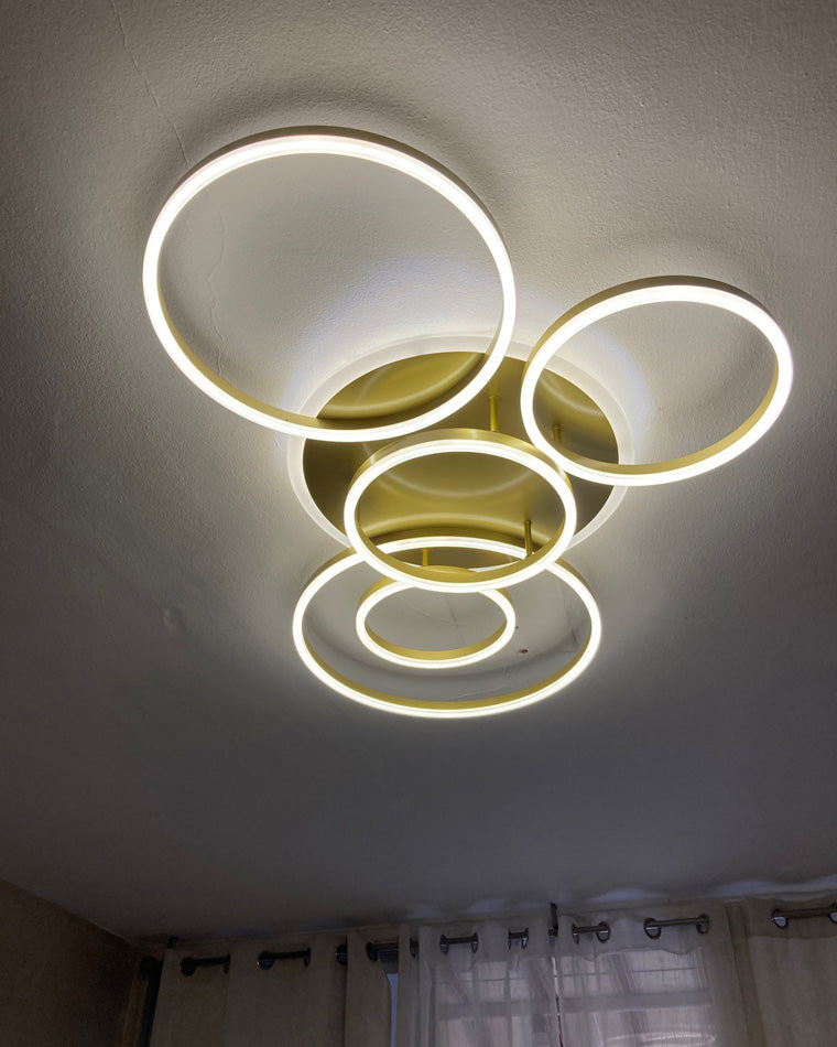 Plafondlamp Modern met Meerdere Ringen en Geïntegreerde LED Dimbaar