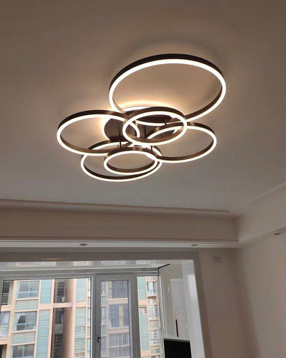 Plafondlamp Modern met Meerdere Ringen en Geïntegreerde LED Dimbaar