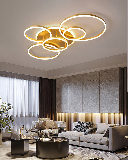 Plafondlamp Modern met Meerdere Ringen en Geïntegreerde LED Dimbaar