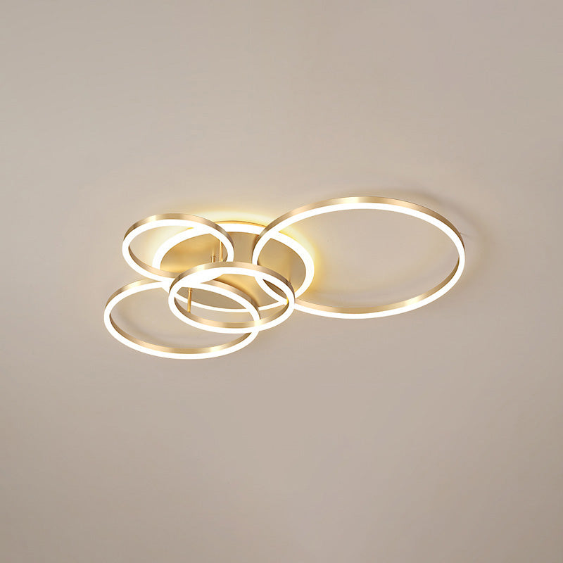 Plafondlamp Modern met Meerdere Ringen en Geïntegreerde LED Dimbaar