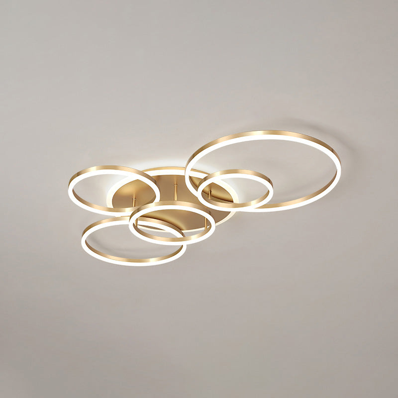 Plafondlamp Modern met Meerdere Ringen en Geïntegreerde LED Dimbaar