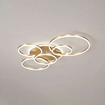 Plafondlamp Modern met Meerdere Ringen en Geïntegreerde LED Dimbaar