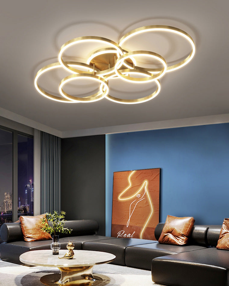 Plafondlamp Modern met Meerdere Ringen en Geïntegreerde LED Dimbaar