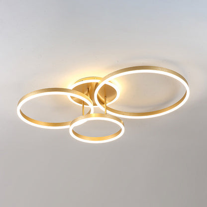 Plafondlamp Modern met Meerdere Ringen en Geïntegreerde LED Dimbaar