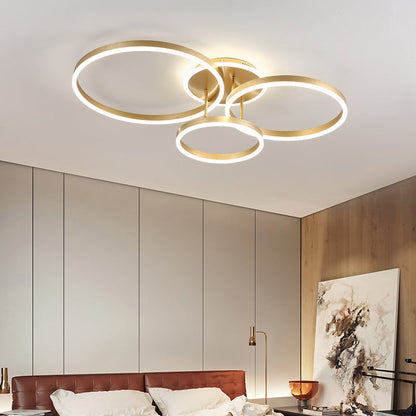 Plafondlamp Modern met Meerdere Ringen en Geïntegreerde LED Dimbaar