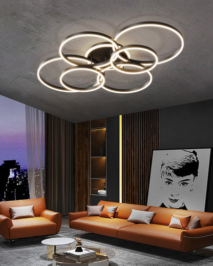 Plafondlamp Modern met Meerdere Ringen en Geïntegreerde LED Dimbaar