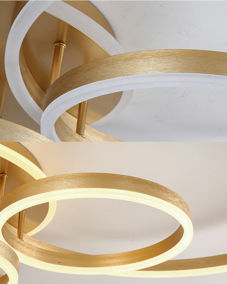Plafondlamp Modern met Meerdere Ringen en Geïntegreerde LED Dimbaar