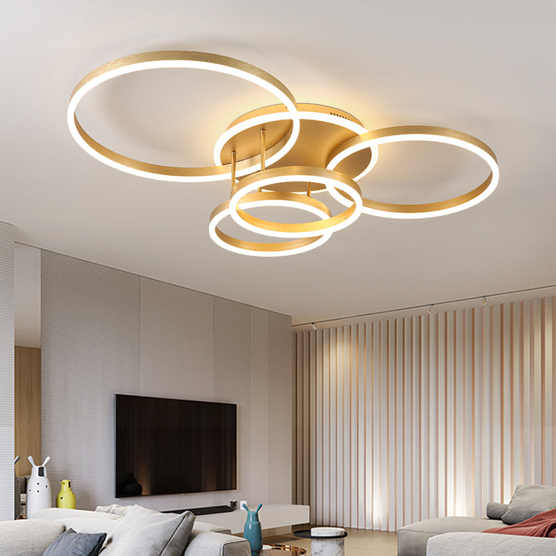 Plafondlamp Modern met Meerdere Ringen en Geïntegreerde LED Dimbaar