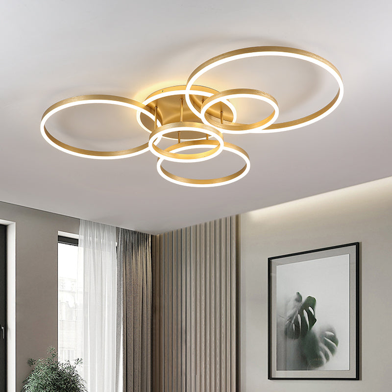 Plafondlamp Modern met Meerdere Ringen en Geïntegreerde LED Dimbaar